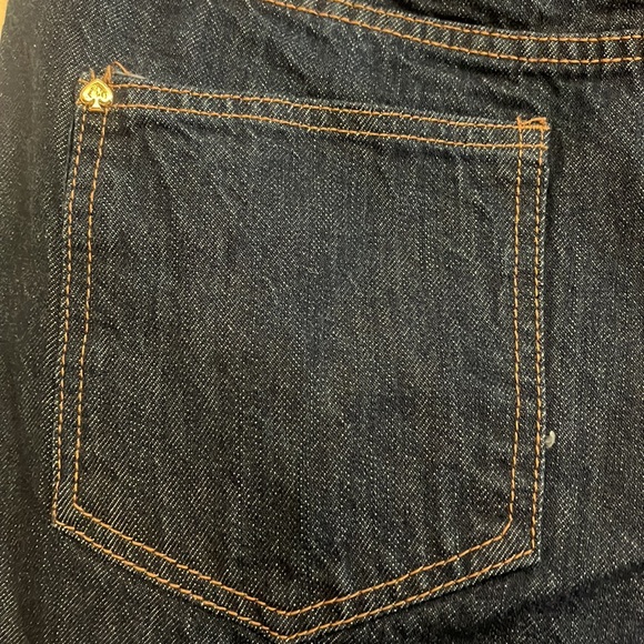 Kate Spade Large Hem Wide Leg Dark Wash Cropped Jeans Size 6 New - Picture 6 of 10